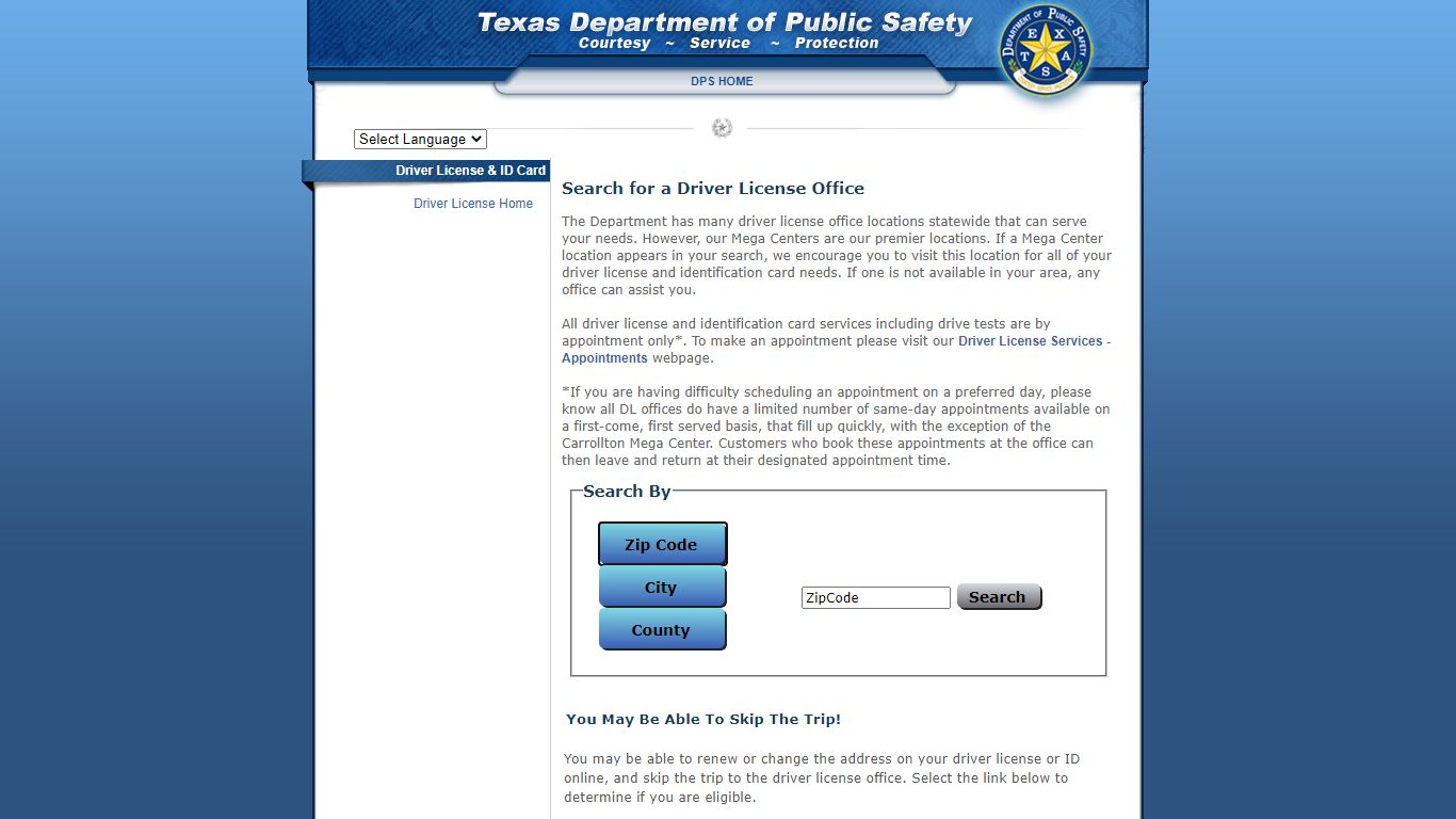 Tx DPS - Driver License office locations